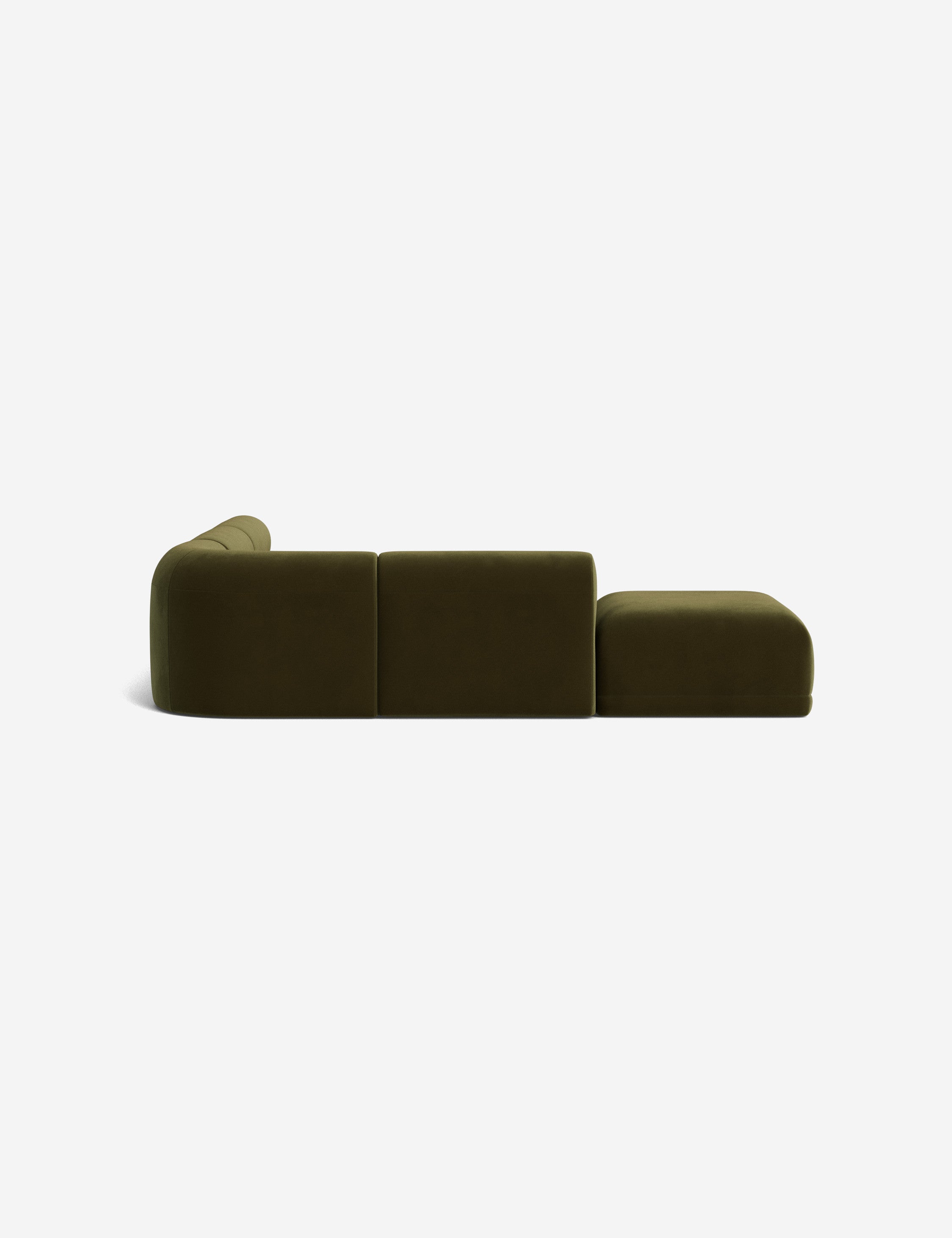 Modern Carson Sectional Sofa with Ottoman - Comfortable L-Shaped Couch for Living Room, Family Room & Home Theater - Perfect for Relaxing, Entertaining & Movie Nights