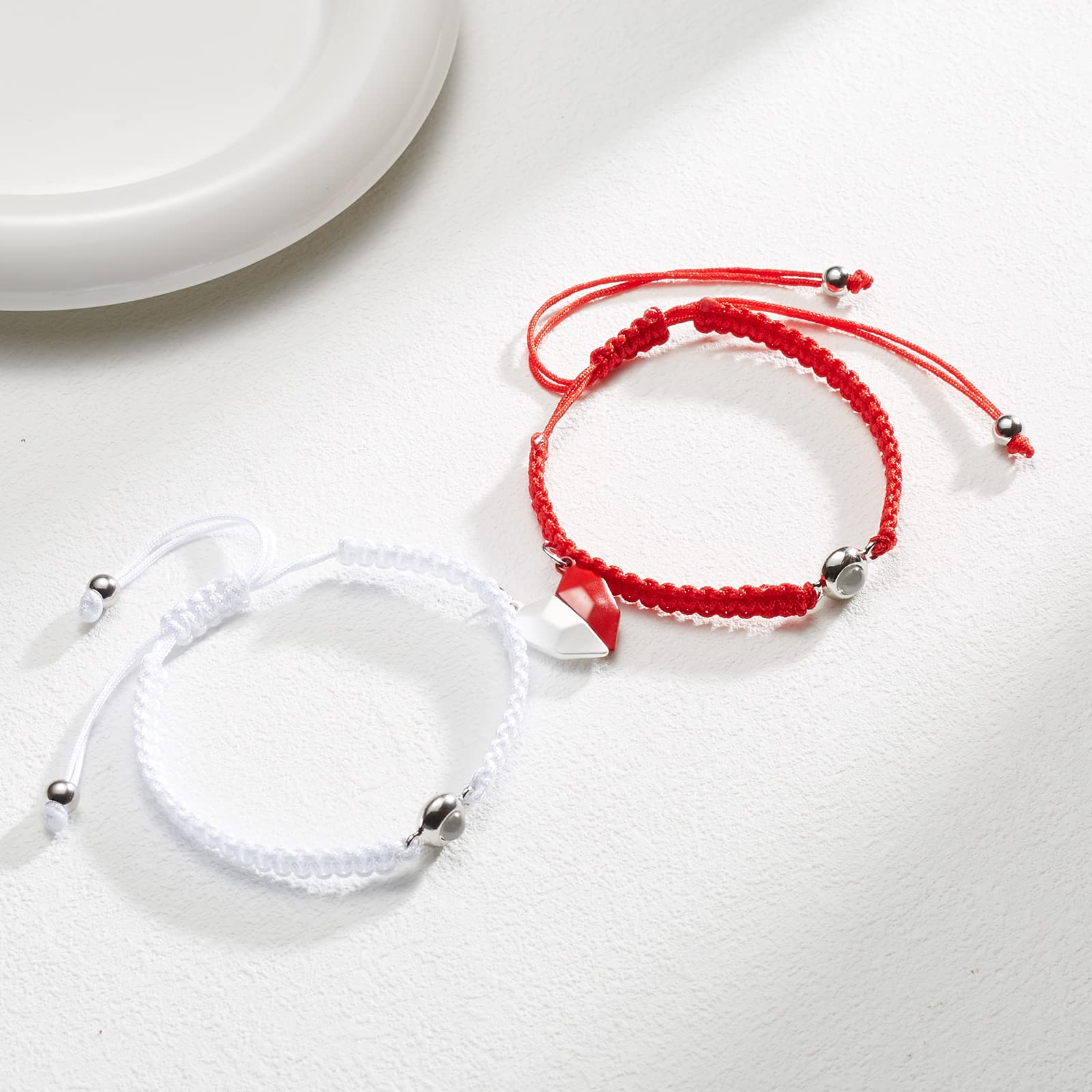 VIMIEW Magnetic Couples Bracelets - Handmade Matching Jewelry for Lovers in 100 Languages, Romantic Valentine's Day Gifts for Women & Men | Perfect for Anniversaries, Date Nights & Couple Bonding