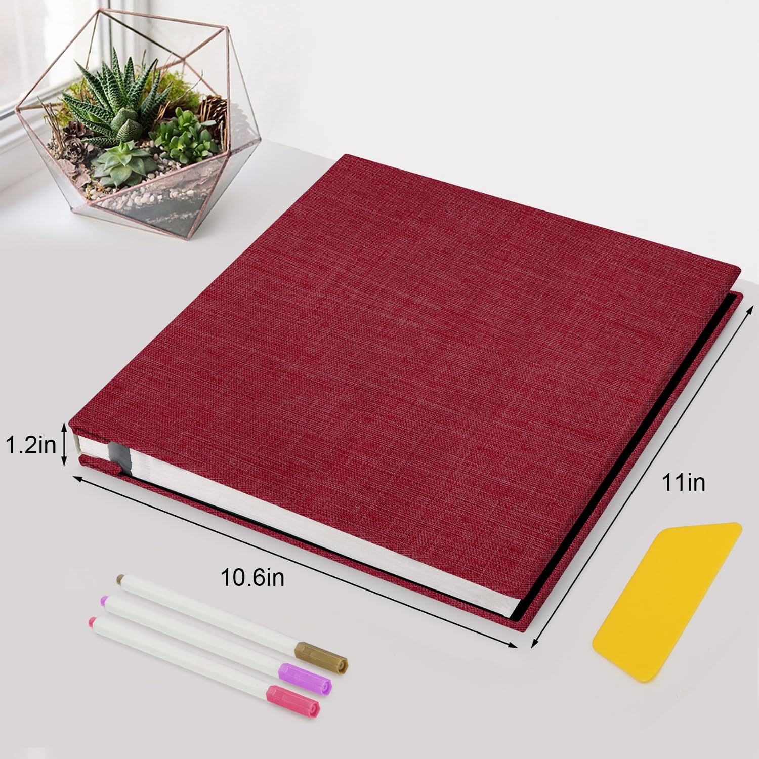 Self-Adhesive Photo Album with Magnetic Pages - 60 Sticky Scrapbook Pages Holds 8x10, 5x7, 4x6, 6x8 & 3x5 Photos | Large Picture Book for Family Memories, Wedding Albums & Baby Photos | Perfect for Home Decor, Gift Giving & Memory Preservation