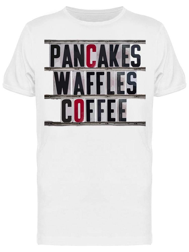 Smartprints Pancakes Waffles and Coffee Graphic T-Shirt for Men - Comfortable Casual Wear for Breakfast Lovers & Coffee Enthusiasts