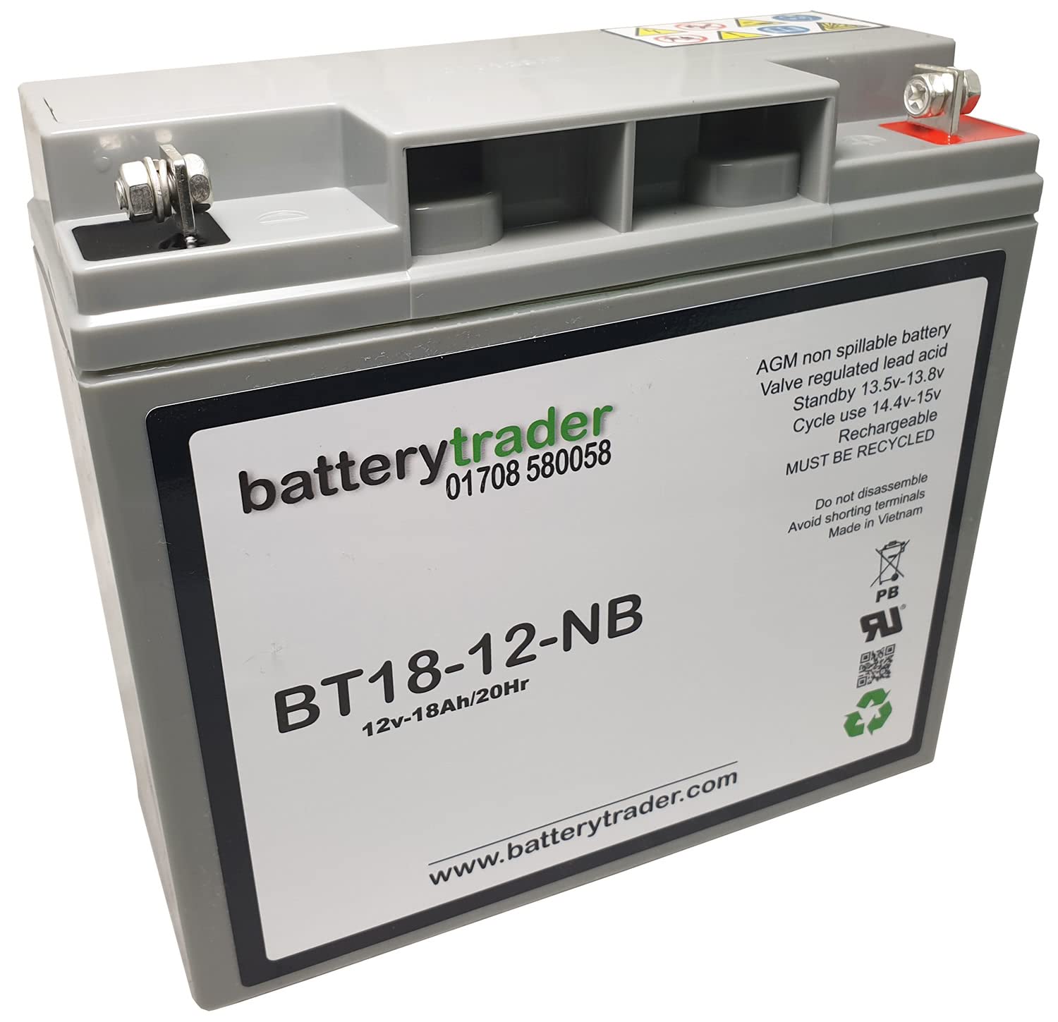 BatteryTrader® Replacement Battery Pack for APC SMART-UPS SUA3000I - 12V 18Ah Sealed Lead Acid (SLA) Battery - Compatible with UPS Backup Power Systems, Server Racks & Network Equipment