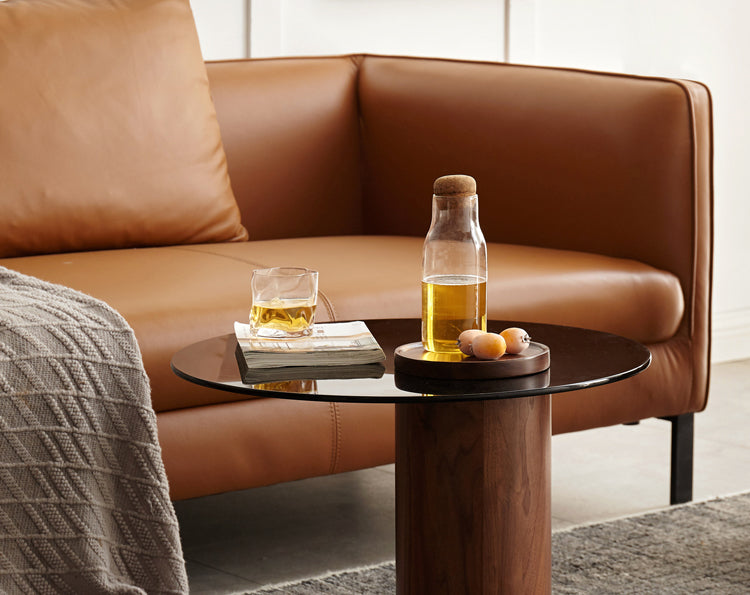 Handcrafted Black Walnut Coffee Table with Natural Slate Top - Perfect for Living Room, Lounge & Modern Home Decor