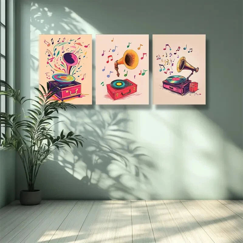 3-Piece Metal Wall Art Prints - Ready to Hang Modern Abstract Paintings for Home & Office Decor | Perfect for Living Room, Bedroom or Workspace