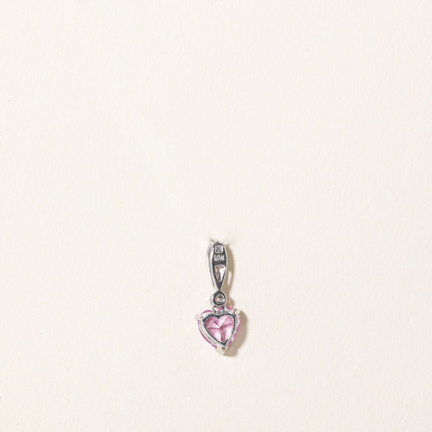 1.00ct Pink Sapphire & 0.005ct Natural Diamond Heart Pendant Necklace - Elegant Valentine's Day Gift for Her, Anniversary Jewelry, Romantic Proposal Present