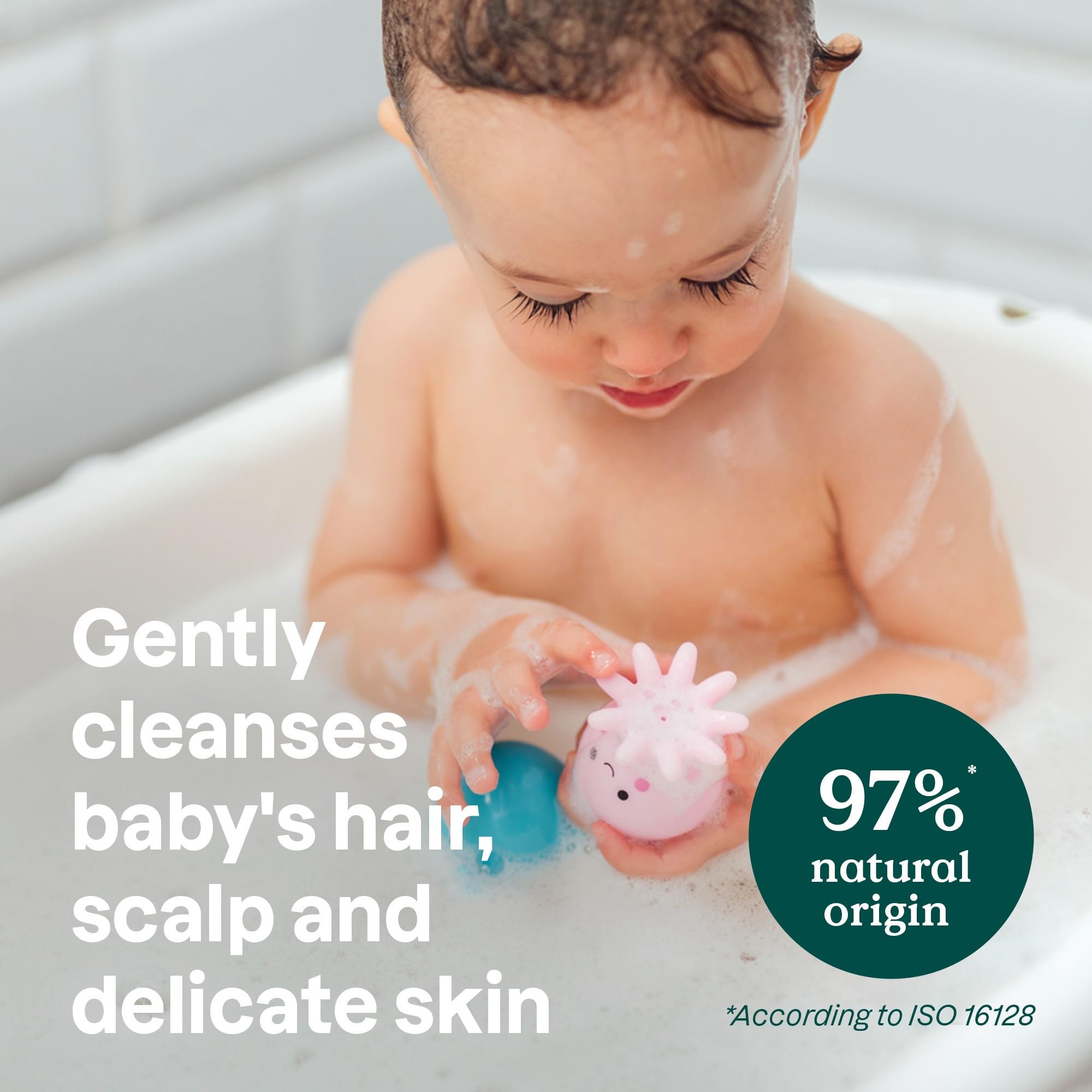ATTITUDE Baby 2-in-1 Shampoo & Body Wash | EWG Verified, Dermatologist Tested, Vegan, Night Time Formula | Refillable Aluminum Bottle (16 oz) | Gentle Cleansing for Babies & Kids | Perfect for Bedtime Bath Routine