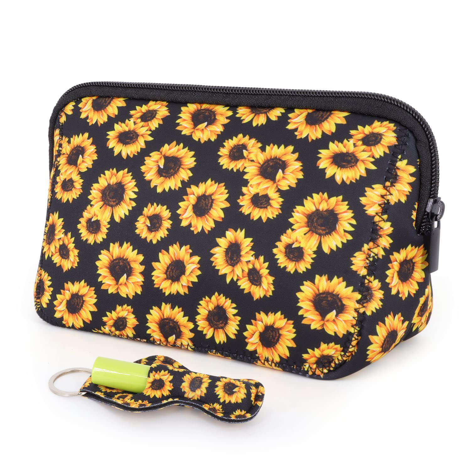 Waterproof Neoprene Cosmetic Bag with Zipper - Travel Toiletry & Makeup Organizer Pouch for Women & Girls - Perfect for Gym, Vacation & Daily Essentials Storage