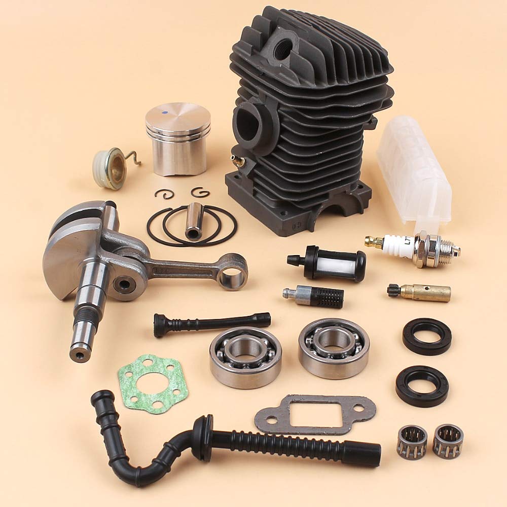 Stihl MS250 MS230 025 023 Chainsaw Replacement Parts Kit - 42.5mm Piston Cylinder Crankshaft Bearing Oil Pump Seal - Compatible with MS 250 230 - Perfect for Chainsaw Repair & Maintenance