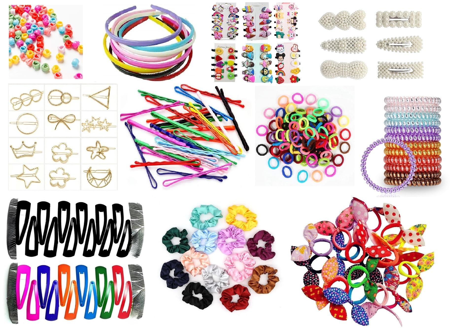 Snowpearl 100-Piece Cute Hair Accessories Set for Women & Girls | Stylish Hair Clips, Barrettes & Bands in Assorted Colors & Designs - Perfect for School, Parties & Daily Styling
