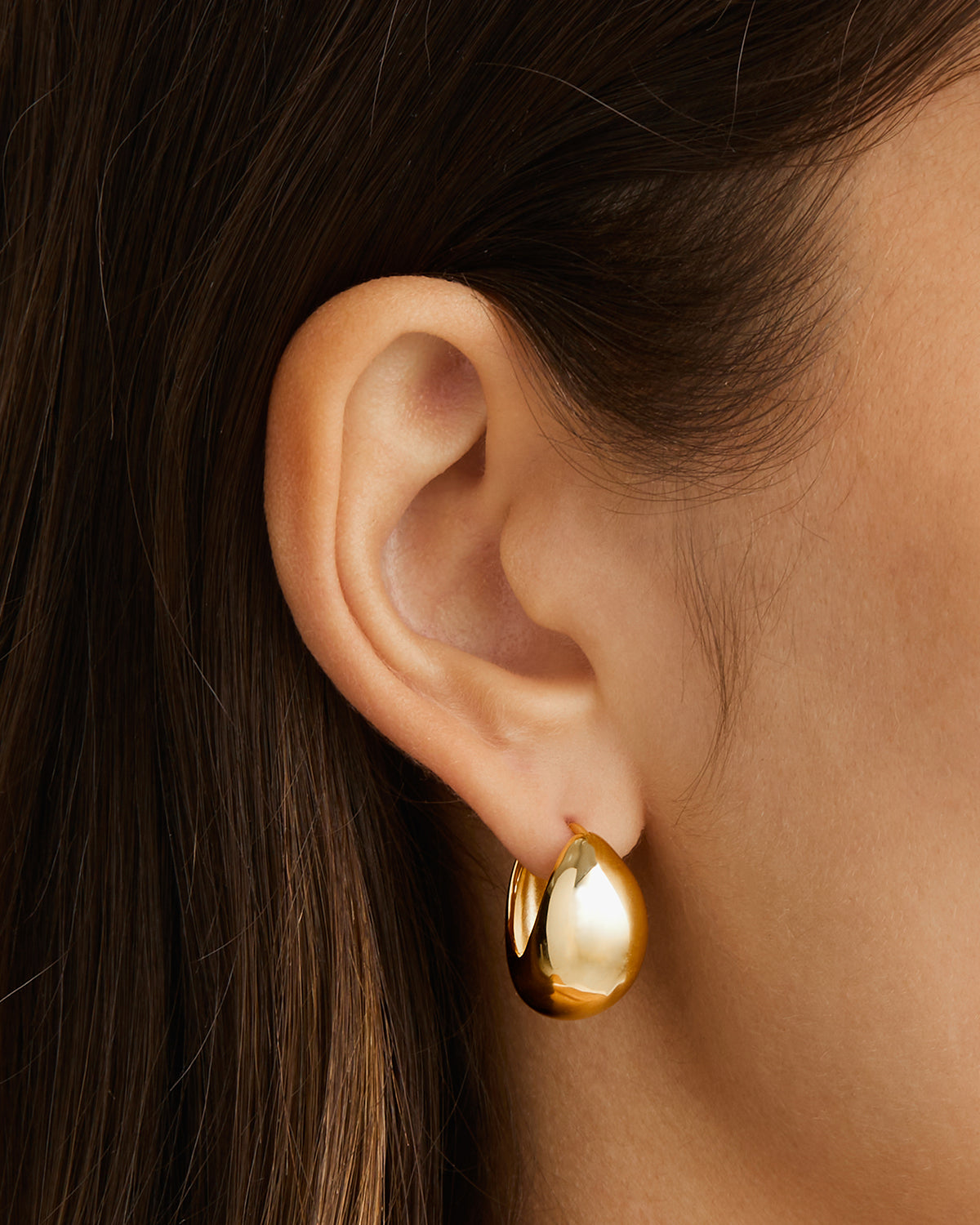 18K Gold Vermeil Large Hoop Earrings for Women - Sunkissed Dainty Drop Hoops - Perfect for Everyday Wear, Parties & Special Occasions