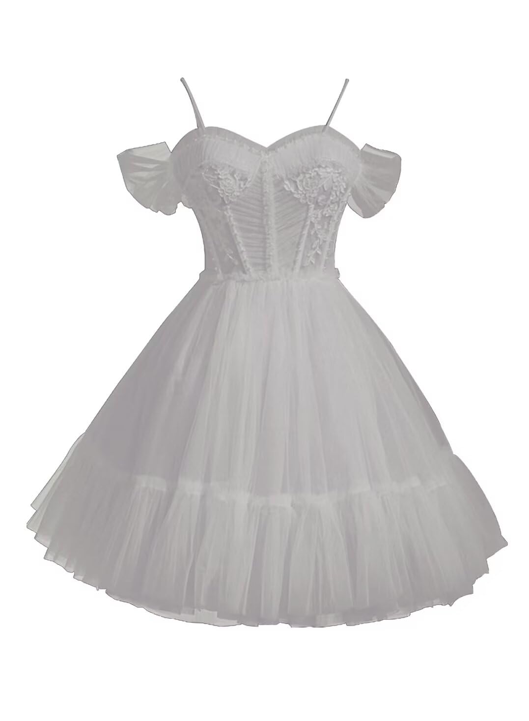 Elegant Short Tulle Homecoming Dresses for Teens - Lace & Beaded Mini Prom Cocktail Dresses - Perfect for School Dances, Parties & Special Occasions