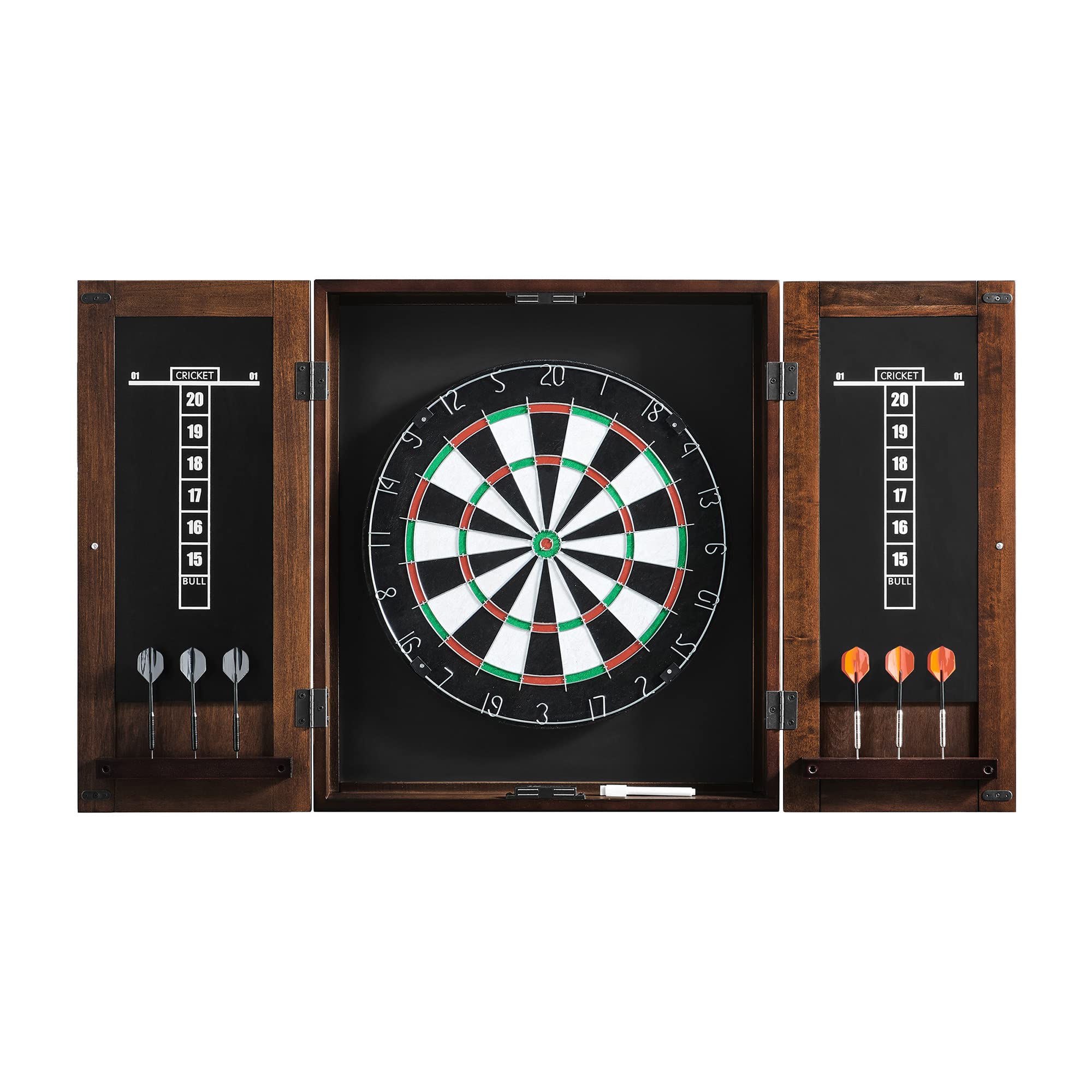 Premium Dart Cabinet for Whiskey Storage - Organize & Display Your Whiskey Collection in Style - Perfect for Home Bars, Game Rooms & Man Caves