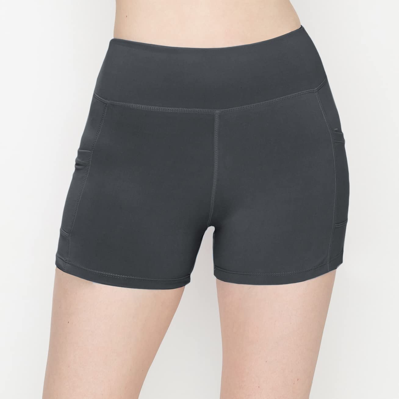 ALWAYS 2 Pack Women's Biker Shorts - Buttery Soft High Waist Yoga Shorts with Pockets | Perfect for Workout, Running, Cycling & Lounge Wear