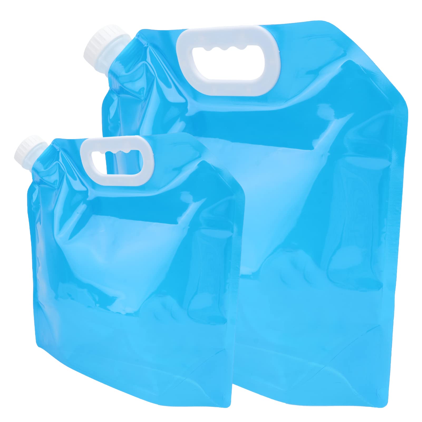 LIOOBO Foldable Water Bottle - 5L & 10L Collapsible Water Storage Bag for Camping, Hiking, Travel, Emergency - Portable Drinking Container for Outdoor Activities, BBQ, Fishing