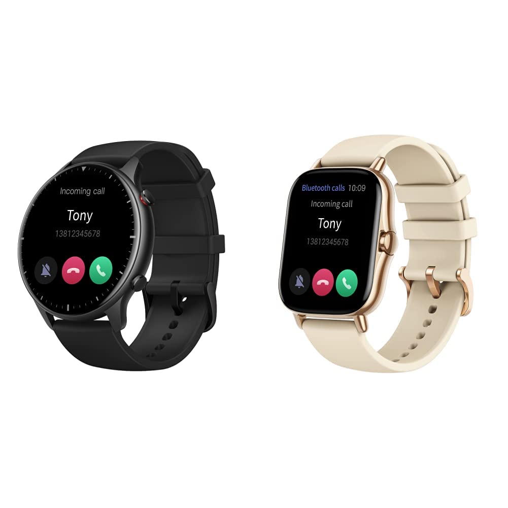 Amazfit GTR 2 & GTS 2 Smart Watch for Android iPhone - Bluetooth Calling, Alexa Built-in, GPS Fitness Tracker for Men & Women (Gold) | Perfect for Workouts, Running & Daily Activity Tracking