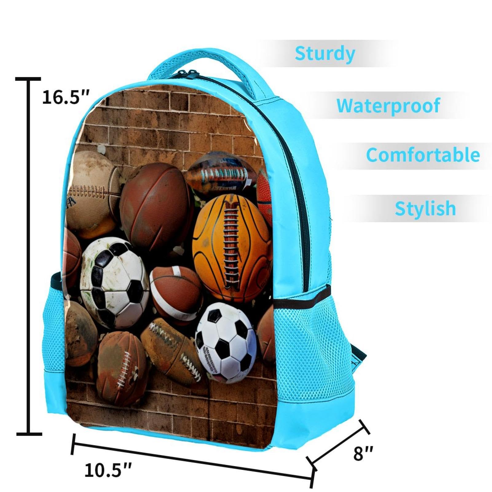 Stylish Unisex Travel Backpack for Women & Men - Durable Sports Backpack for Basketball, Football & Baseball - Perfect for Gym, School & Outdoor Adventures