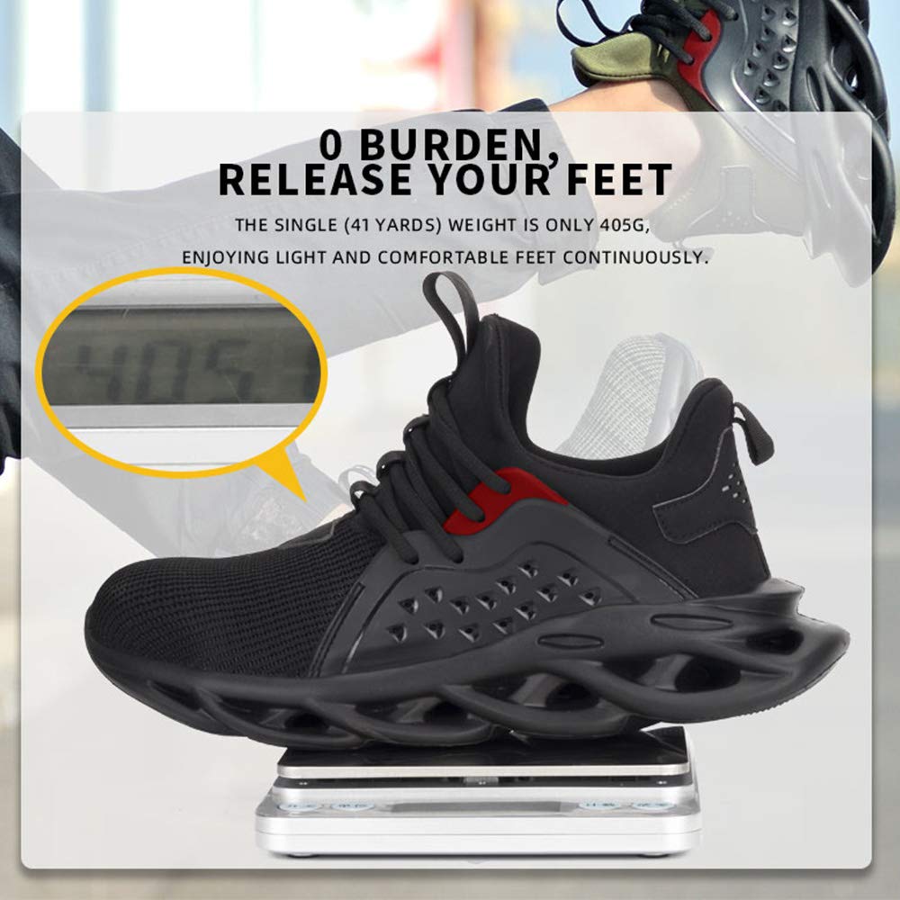Steel Toe Safety Shoes for Men & Women - Breathable Lightweight Work Sneakers for Industrial & Construction - Perfect for Warehouse, Factory, and Outdoor Labor