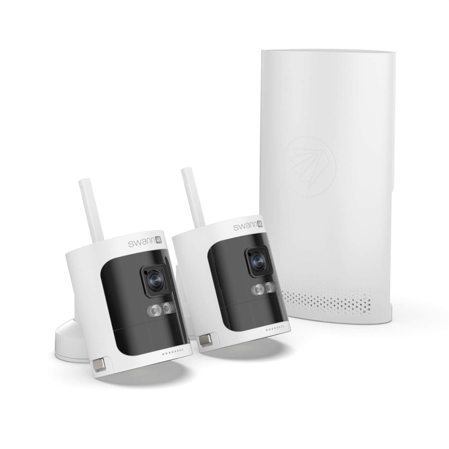 Swann AllSecure 4K Wireless NVR Security System with 2 Outdoor Cameras - AI Face Recognition, Expandable Local Storage, No Monthly Fees - Ideal for Home & Business Surveillance (AS4K800SD)