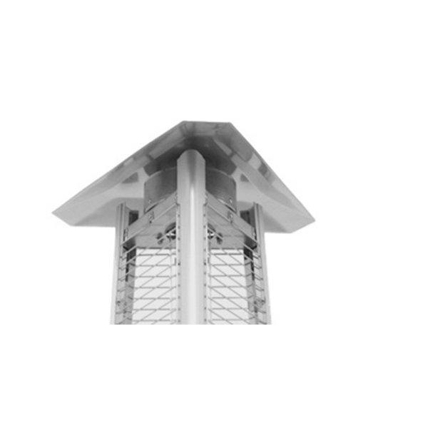Commercial Outdoor Patio Heater with Tall Triangle Glass Tube - Perfect for Restaurants, Hotels, and Backyard Gatherings