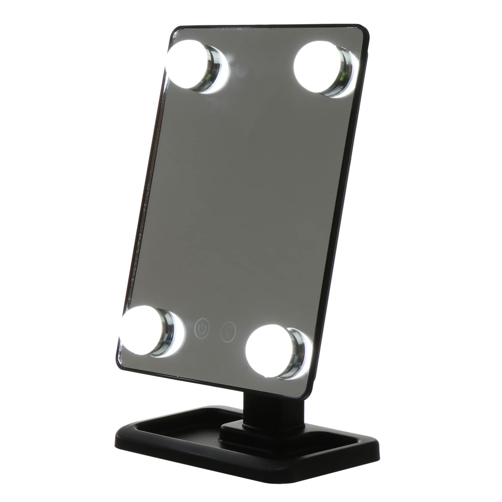 Minkissy 2-Pack LED Vanity Mirror with Lights - Large Tabletop Makeup Mirror, USB-Powered Swivel Cosmetic Mirror for Women - Perfect for Home Dressing Table, Travel & Professional Makeup Application