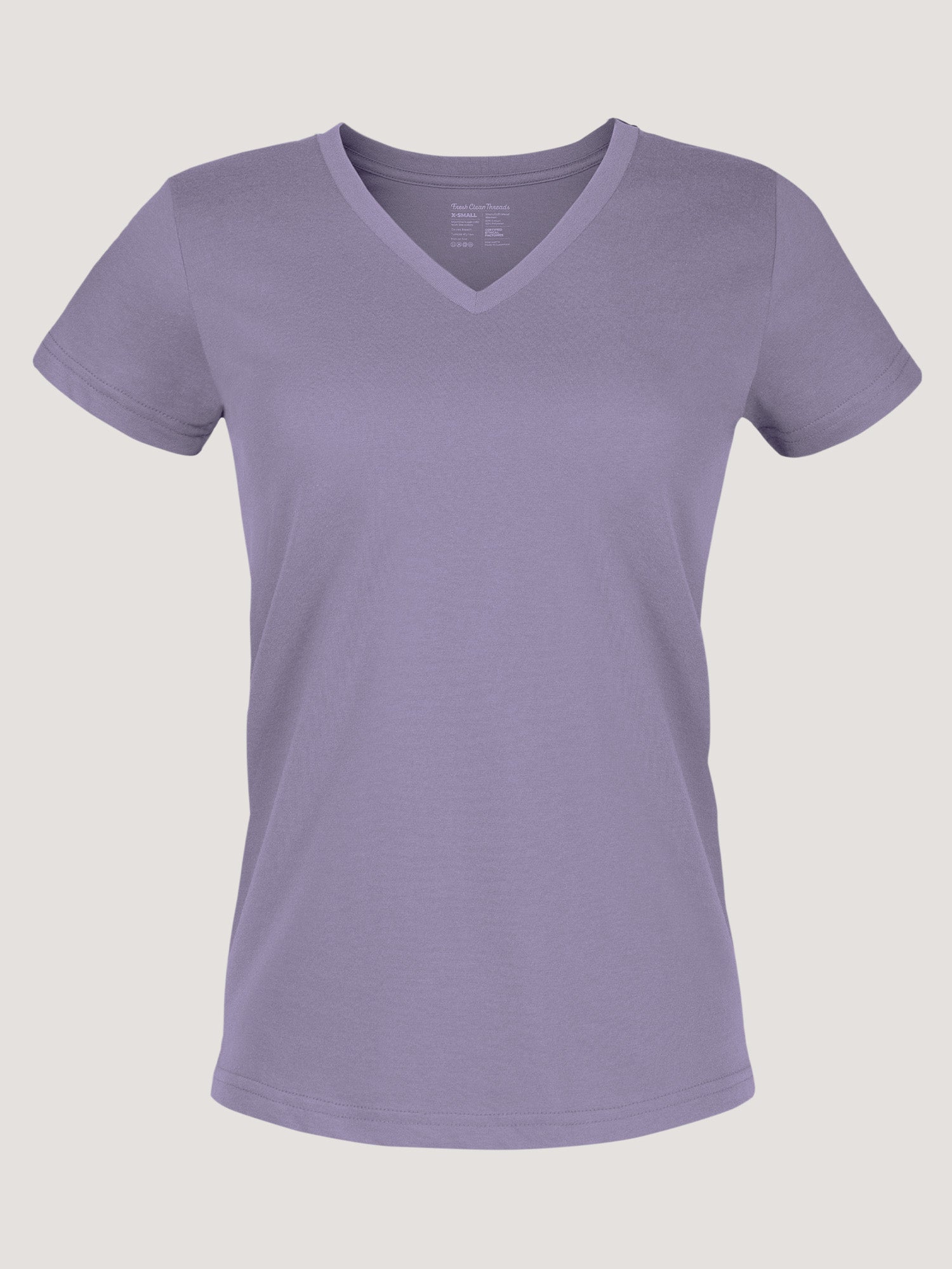 Flint Purple V-Neck Women's T-Shirt - Soft Cotton Casual Tee for Everyday Wear, Work & Outfits