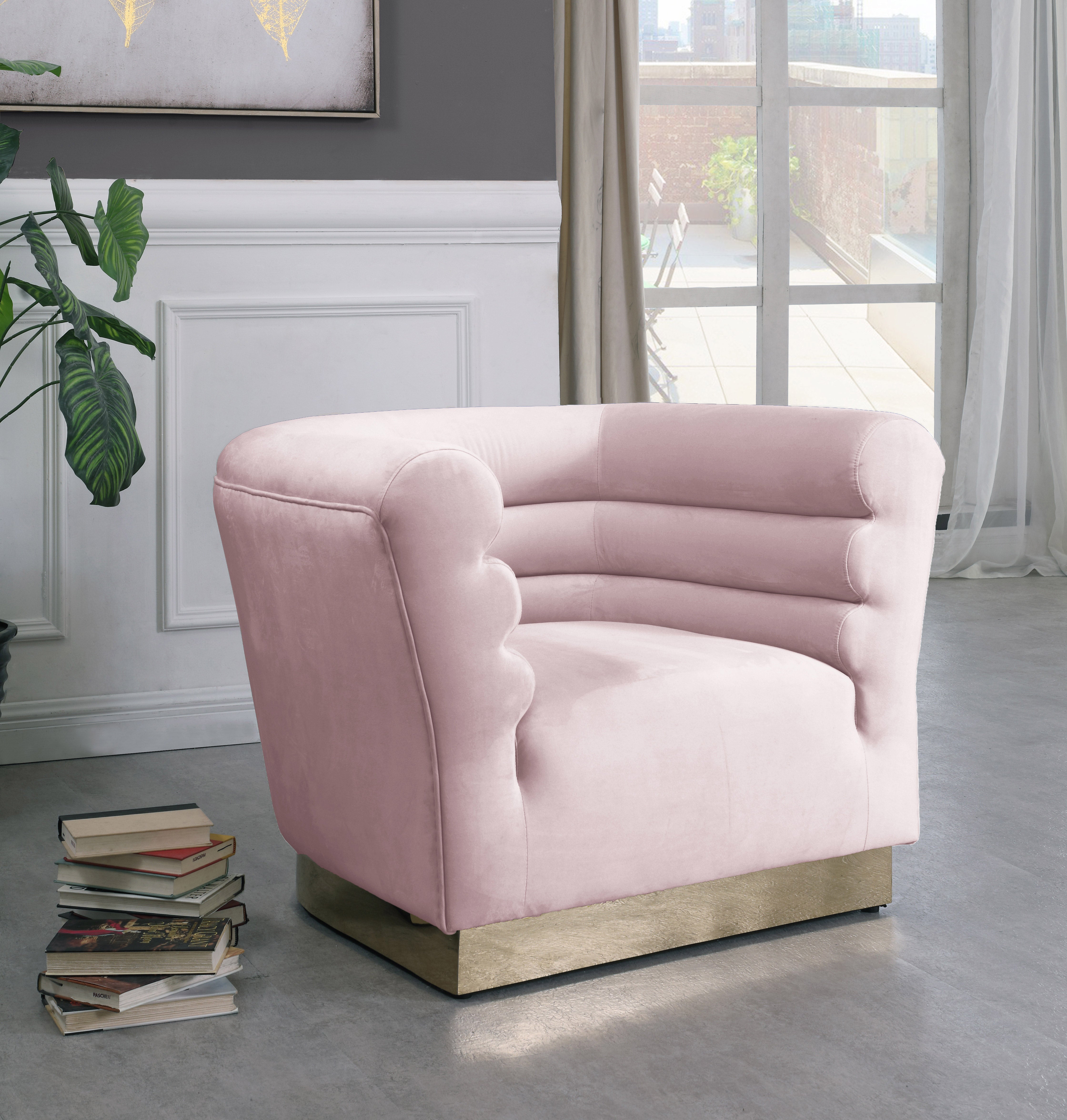 Bellini Velvet Chair - Modern Accent Armchair for Living Room, Bedroom & Office - Plush Upholstered Lounge Chair with Sturdy Metal Legs - Perfect for Home Decor, Reading Nook or Cozy Corner