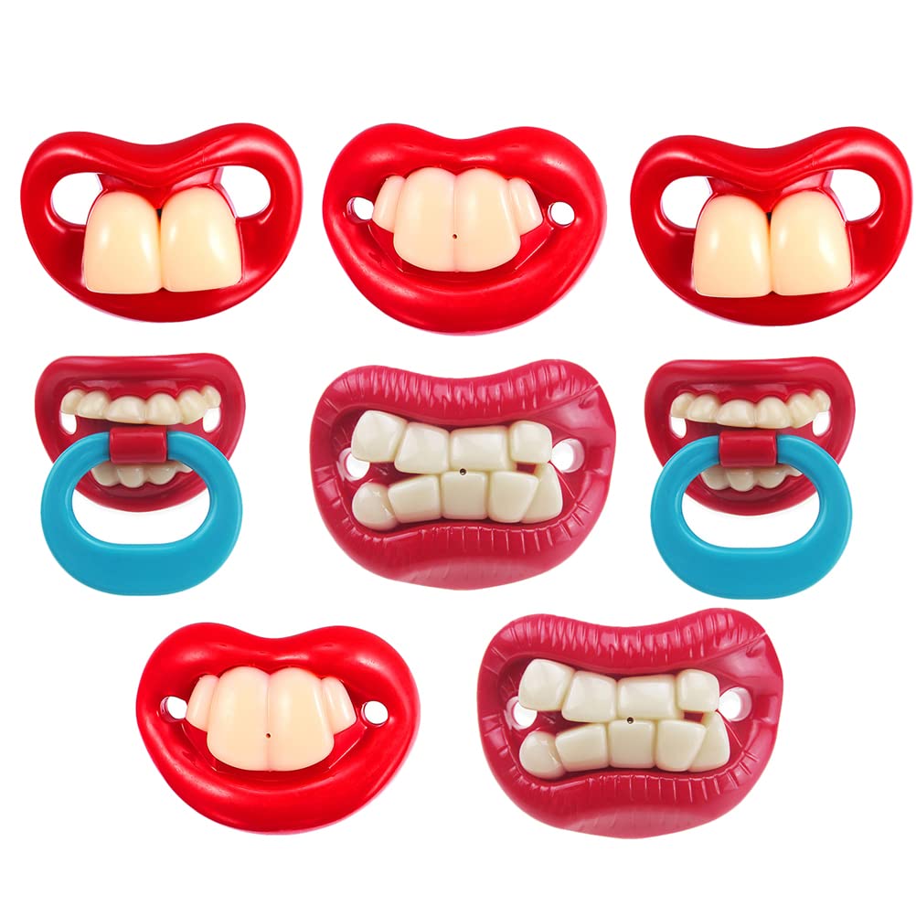 LUOZZY 8-Piece Silicone Baby Pacifiers - Soft Newborn Teething Toys for Soothing & Chewing Relief | Cute Infant Pacifier Set for Boys & Girls | Perfect for Daycare, Travel & Home Use