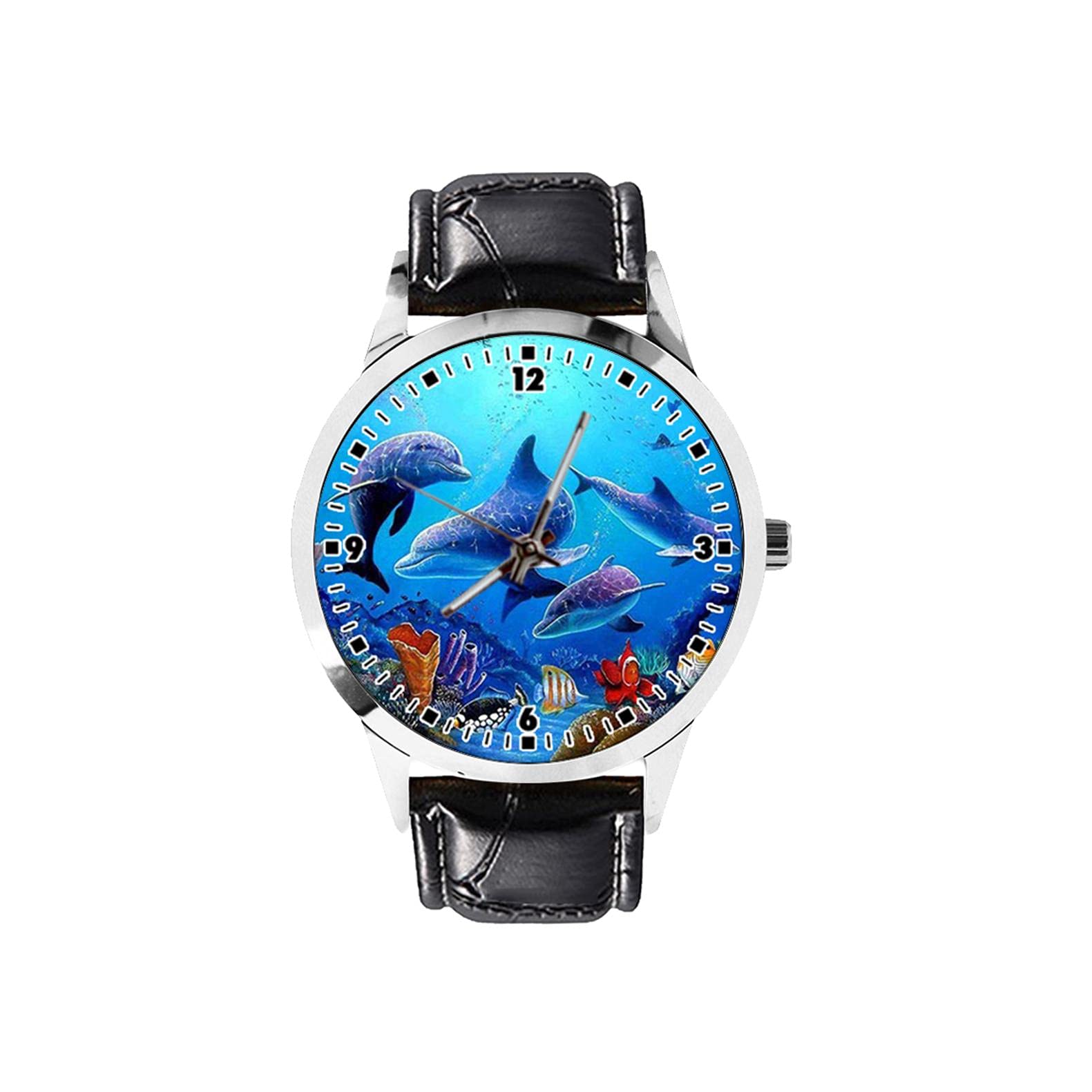 Minimalist Waterproof Analog Quartz Wrist Watch for Women & Men - Unisex Dress Watch with Leather Band Strap - Perfect for Office, Formal Events & Everyday Wear