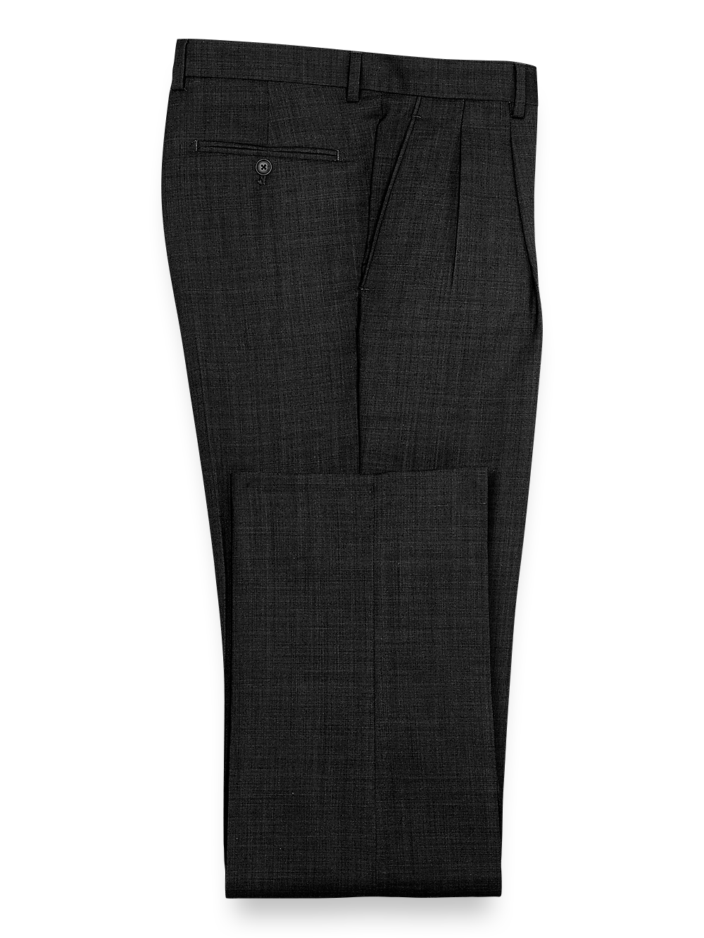 Sharkskin Pleated Pants for Women - Slim Fit High Waist Trousers, Black Office Pants for Work & Business Casual Outfits - Perfect for Professional Wear and Evening Events