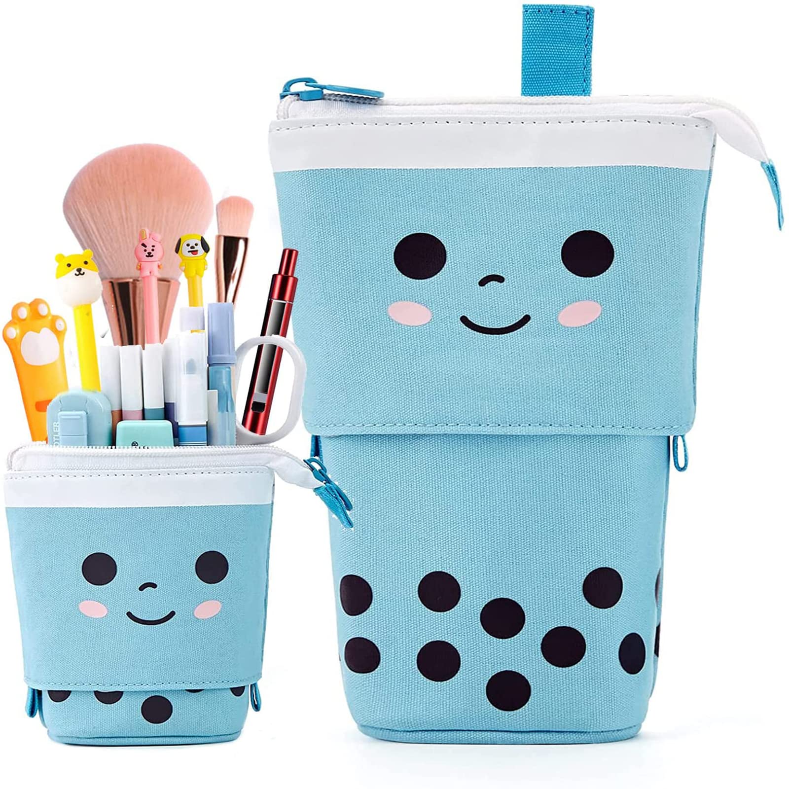 Expandable Pencil Case & Pen Holder - Pop-Up Organizer Pouch for School, College, Office | Telescopic Stationery Bag for Students, Adults | Perfect for Desk Organization, Makeup Storage & Travel Accessories
