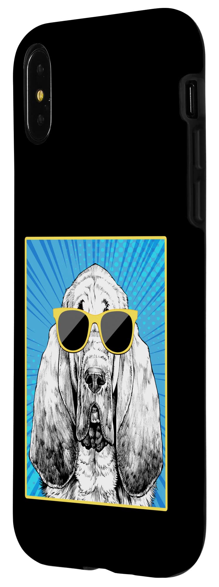 iPhone X/XS Bloodhound Dog Sunglasses Case - Trendy Pop Art Phone Cover for Pet Lovers