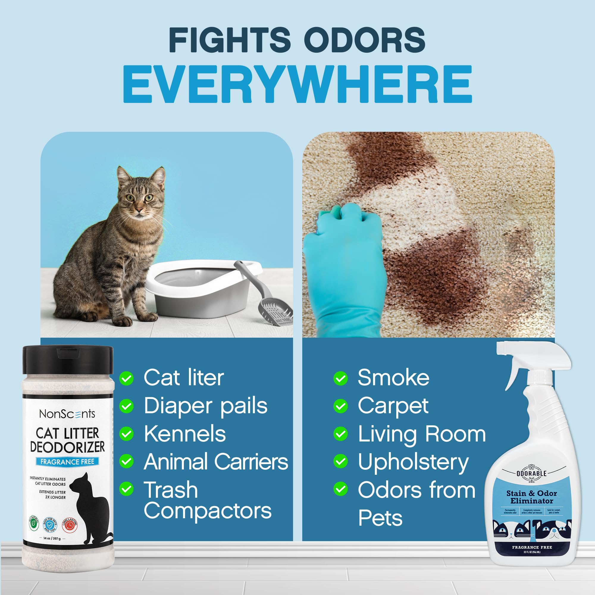 NonScents Cat Lover's Bundle - Odor-Free Cat Litter & Accessories for Multi-Cat Homes - Perfect for Small Apartments & Pet-Friendly Spaces