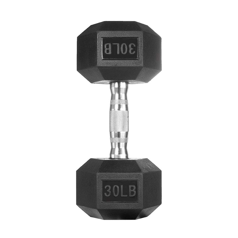 Albott Rubber Coated Hex Dumbbell Set - Cast Iron Free Weights for Home Gym, Strength Training & Fitness Workouts - Perfect for Weight Lifting, CrossFit & Muscle Building