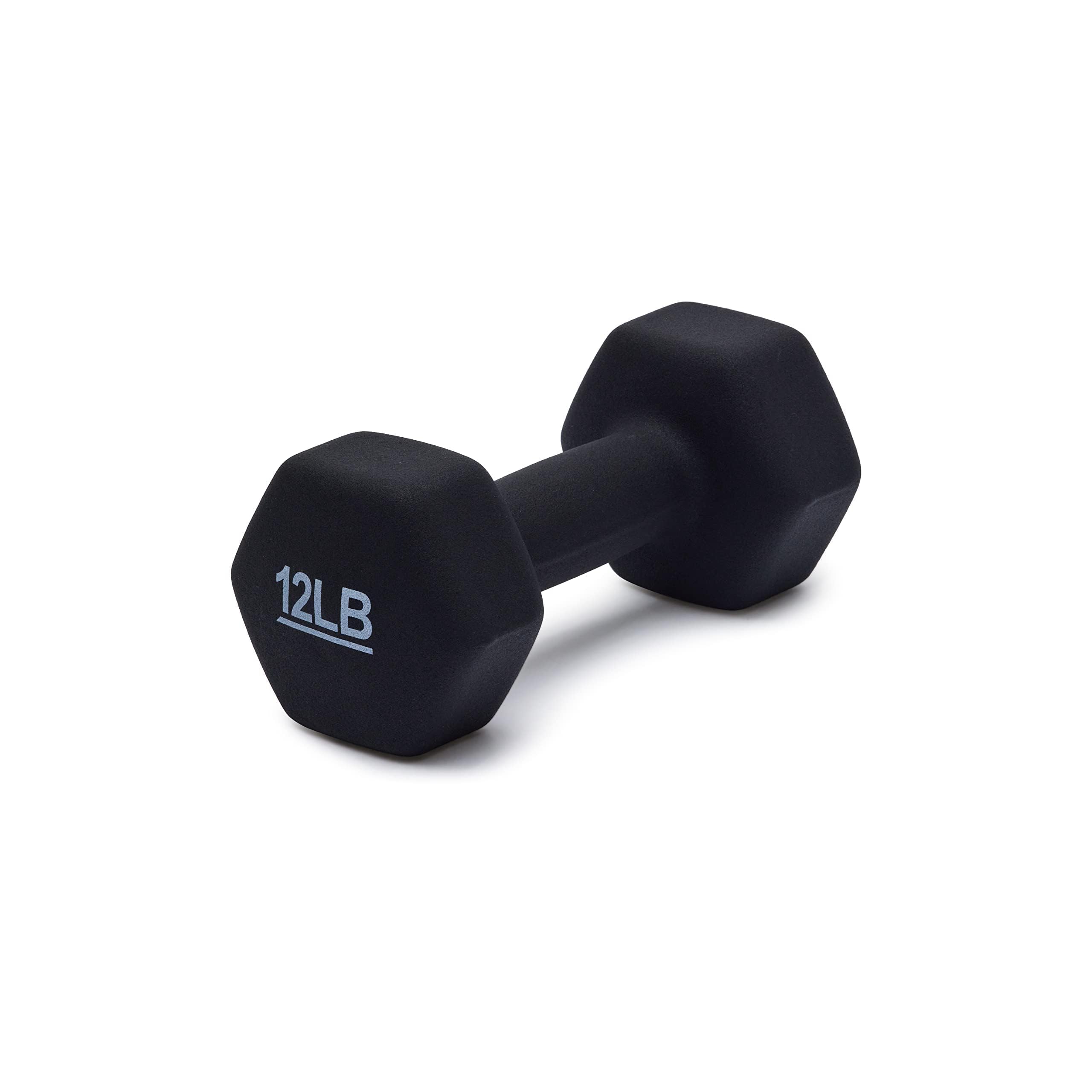 Amazon Basics Neoprene Dumbbell Hand Weights - 2/5/10/15/20 lbs Set for Home Gym, Strength Training & Fitness Workouts - Non-Slip Grip for Women & Men - Perfect for HIIT, Yoga & Weight Lifting