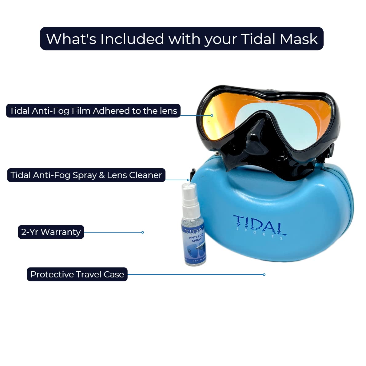 Premium Anti-Fog Scuba Diving Mask - Wide Angle Tempered Glass Single Lens for Clear Underwater Vision - Perfect for Scuba Diving, Snorkeling, Free Diving & Swimming - Ideal for Ocean Adventures, Pool Training & Water Sports Enthusiasts