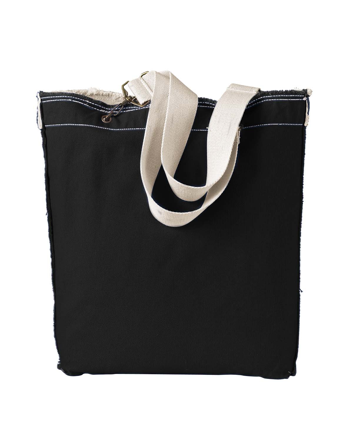 Authentic 1906 Pigment Dyed Raw Edge Canvas Tote Bag - Durable & Stylish for Shopping, Beach, and Everyday Use