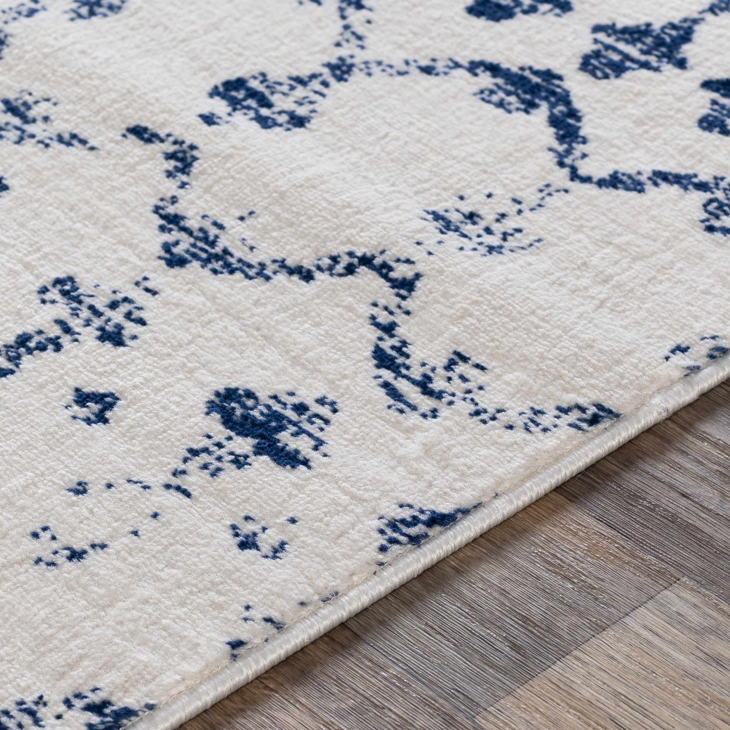 Modern Blue & White Hauteloom Banjup Area Rug 9' x 12'3
