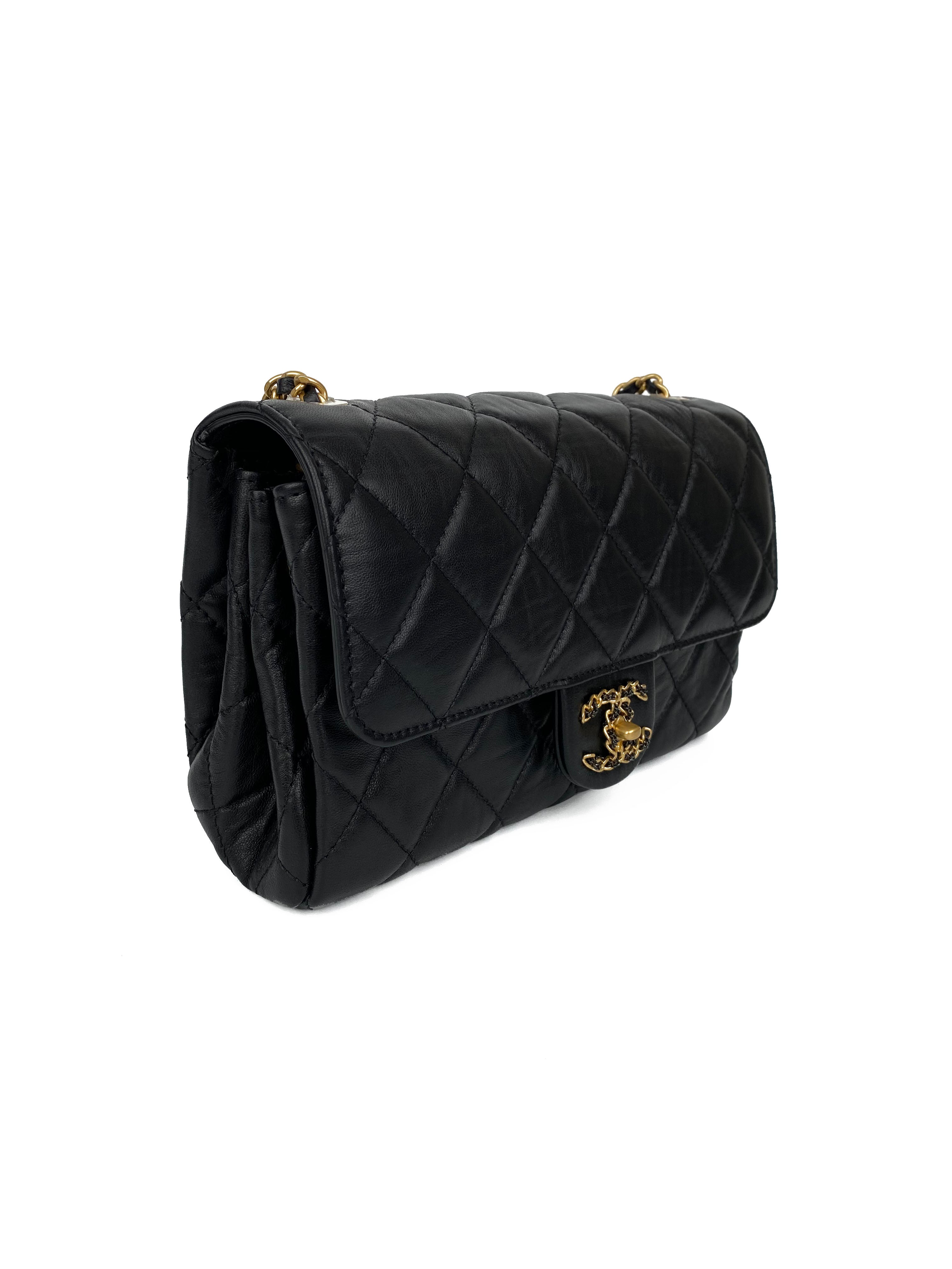 Authentic Chanel Mini Black 19 Bag - Luxury Crossbody Flap Bag for Women | Perfect for Evening Parties, Date Nights & Special Occasions