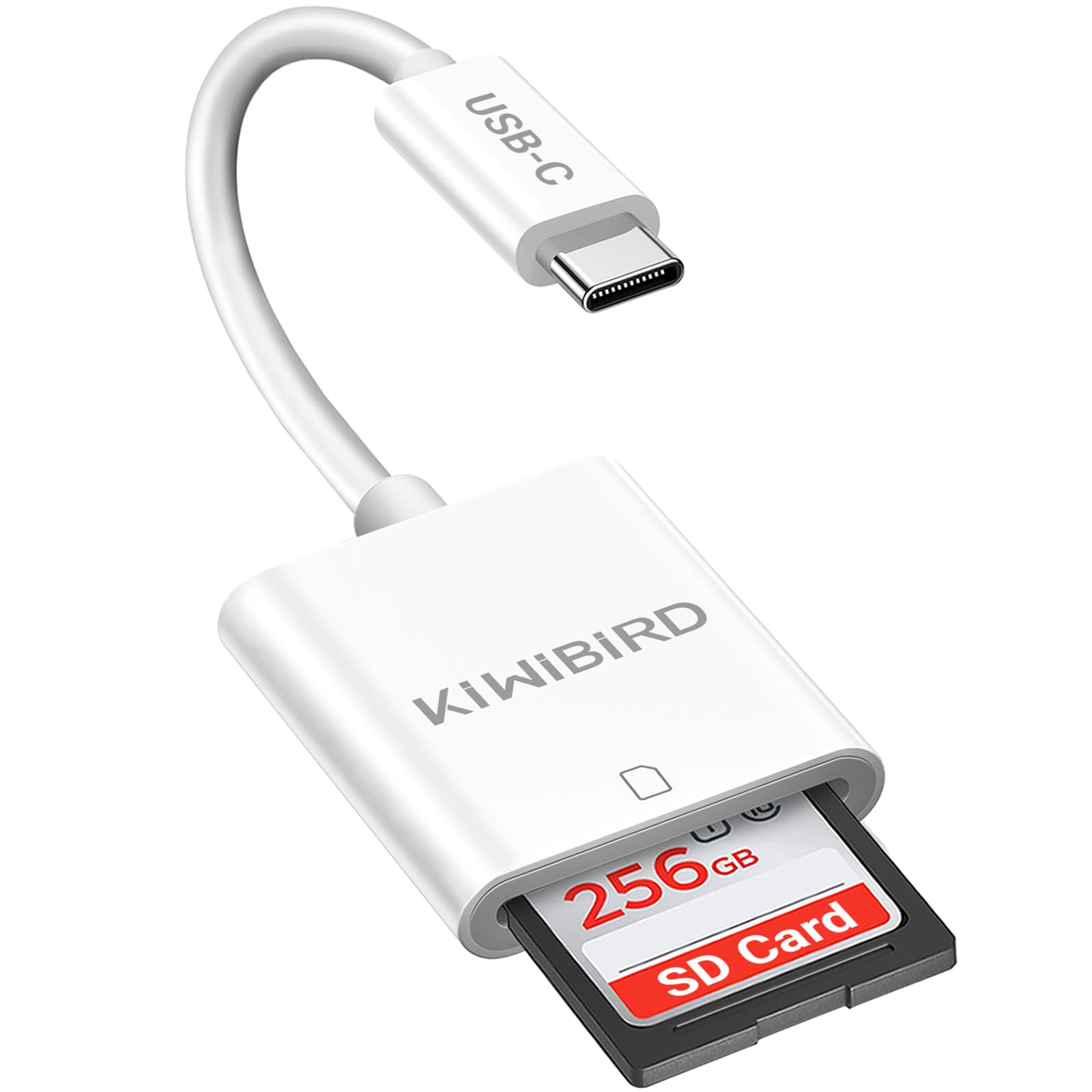 KiWiBiRD USB C SD Card Reader - External Memory Adapter for iPhone 16/15/Plus/Pro/Max, MacBook Air, iPad, iMac, Galaxy S24/S23 & Android Phones - Photo Transfer Device for Travel, Photography & Data Backup