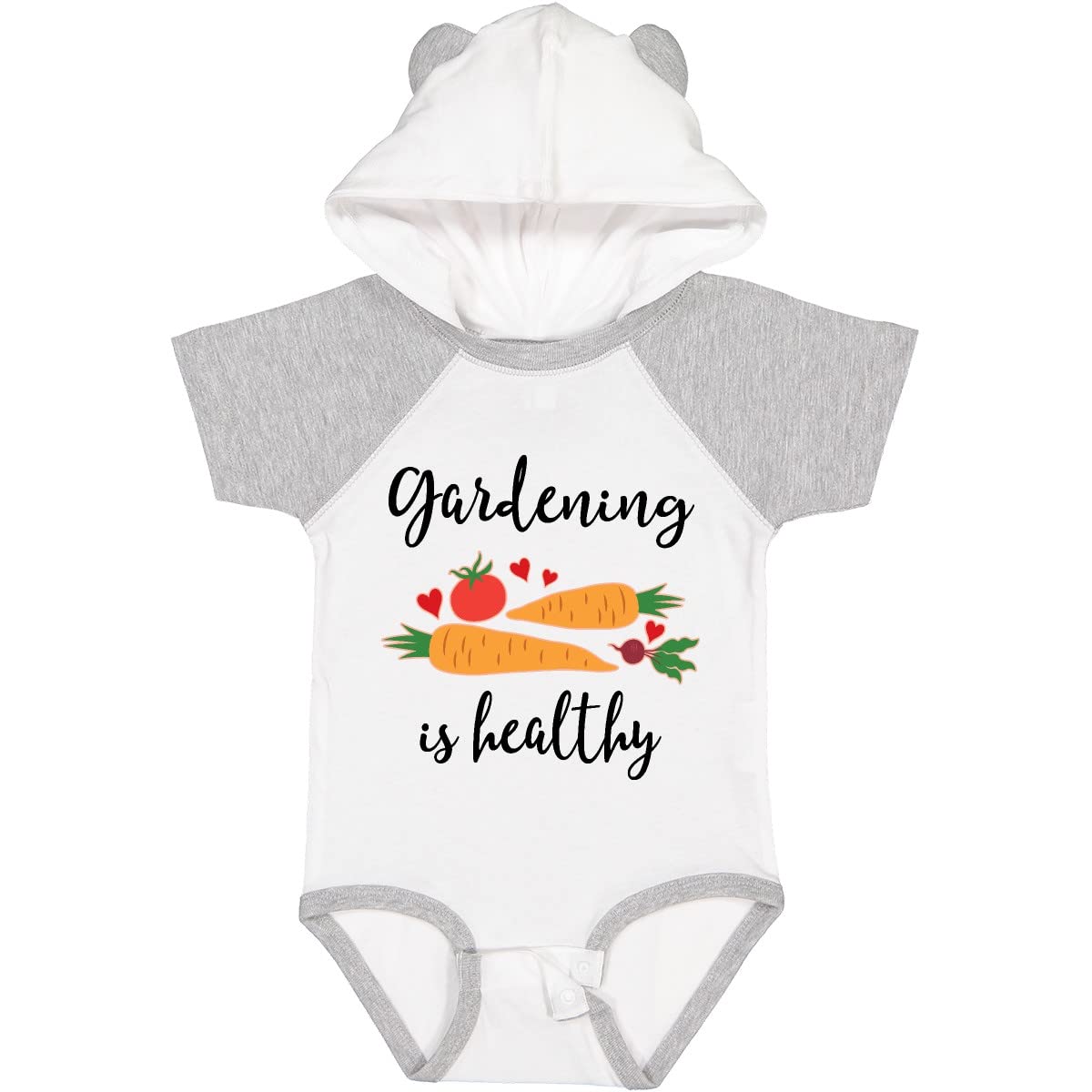 Inktastic Gardening Is Healthy Gardener Baby Bodysuit - Cute Organic Cotton Onesie for Infants & Toddlers - Perfect for Outdoor Play, Family Gardening Activities & Photo Shoots