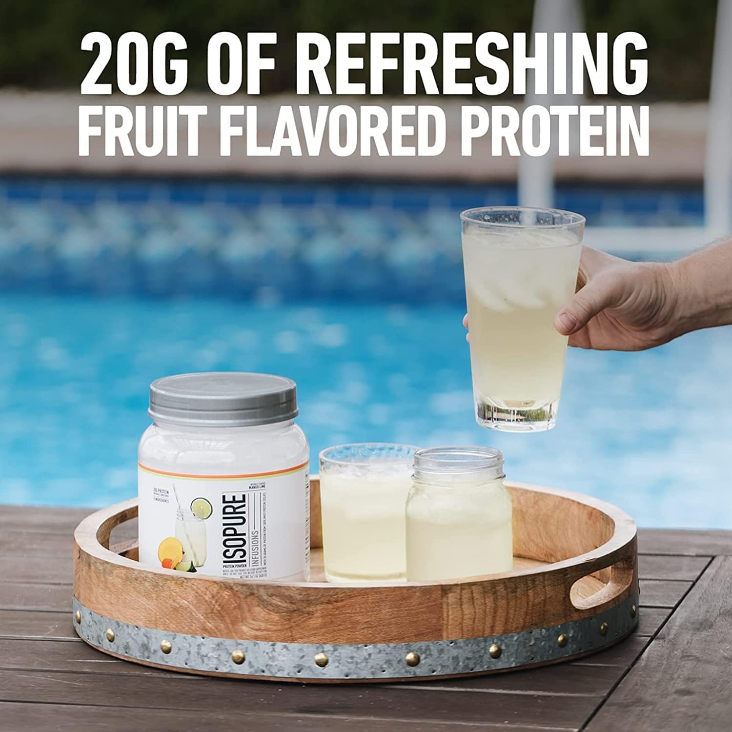 Isopure Clear Whey Isolate Protein Powder - Lactose Free, Gluten Free, Naturally Flavored Mixed Berry - 20g Protein Per Serving (14.1 Oz, 16 Servings) | Post-Workout Recovery & Healthy Lifestyle Supplement