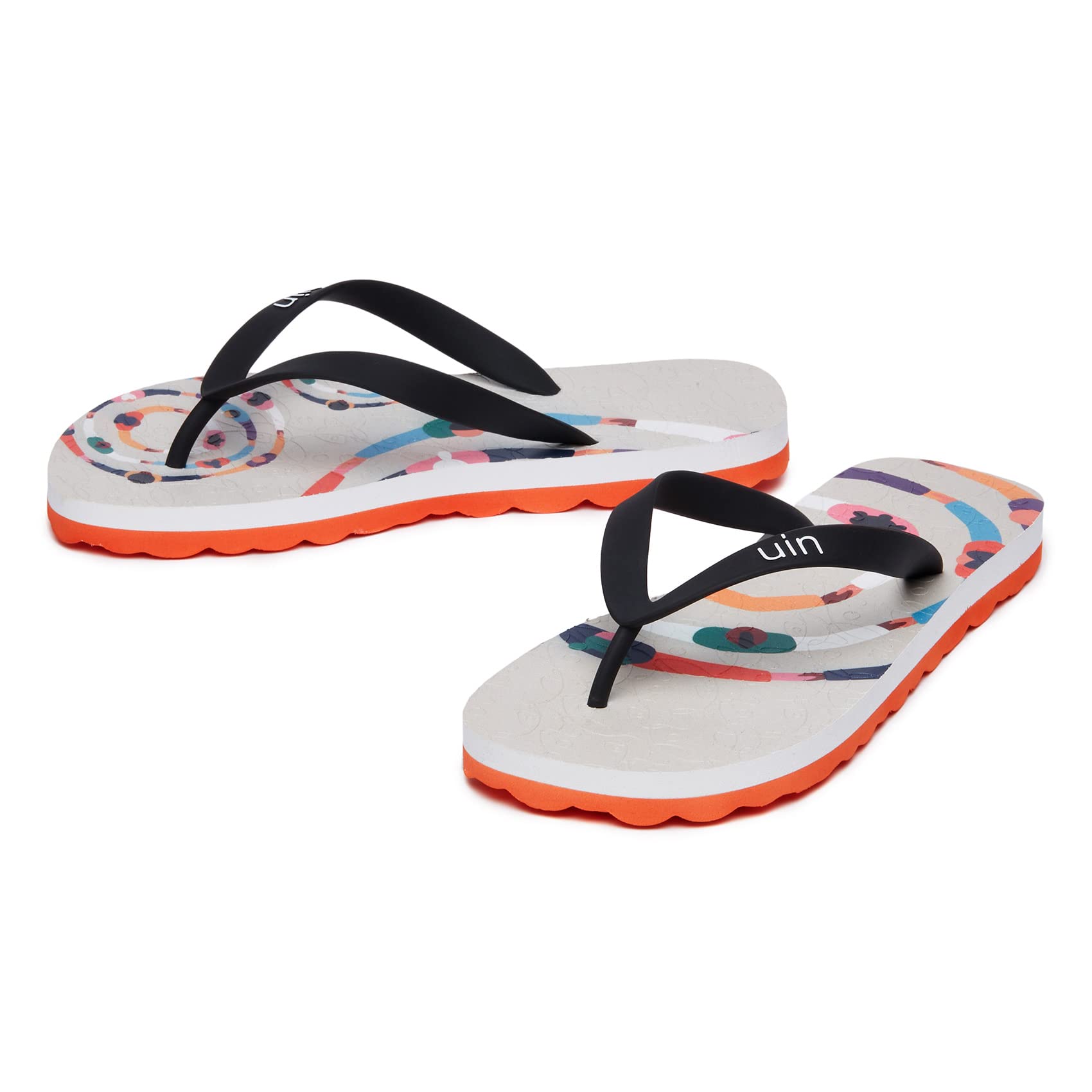 UIN Women's Flip Flops - Comfortable Non-Slip Thong Sandals for Beach, Summer & Travel | Hand-Painted Art Design | Casual Slippers for Walking, Poolside & Vacation