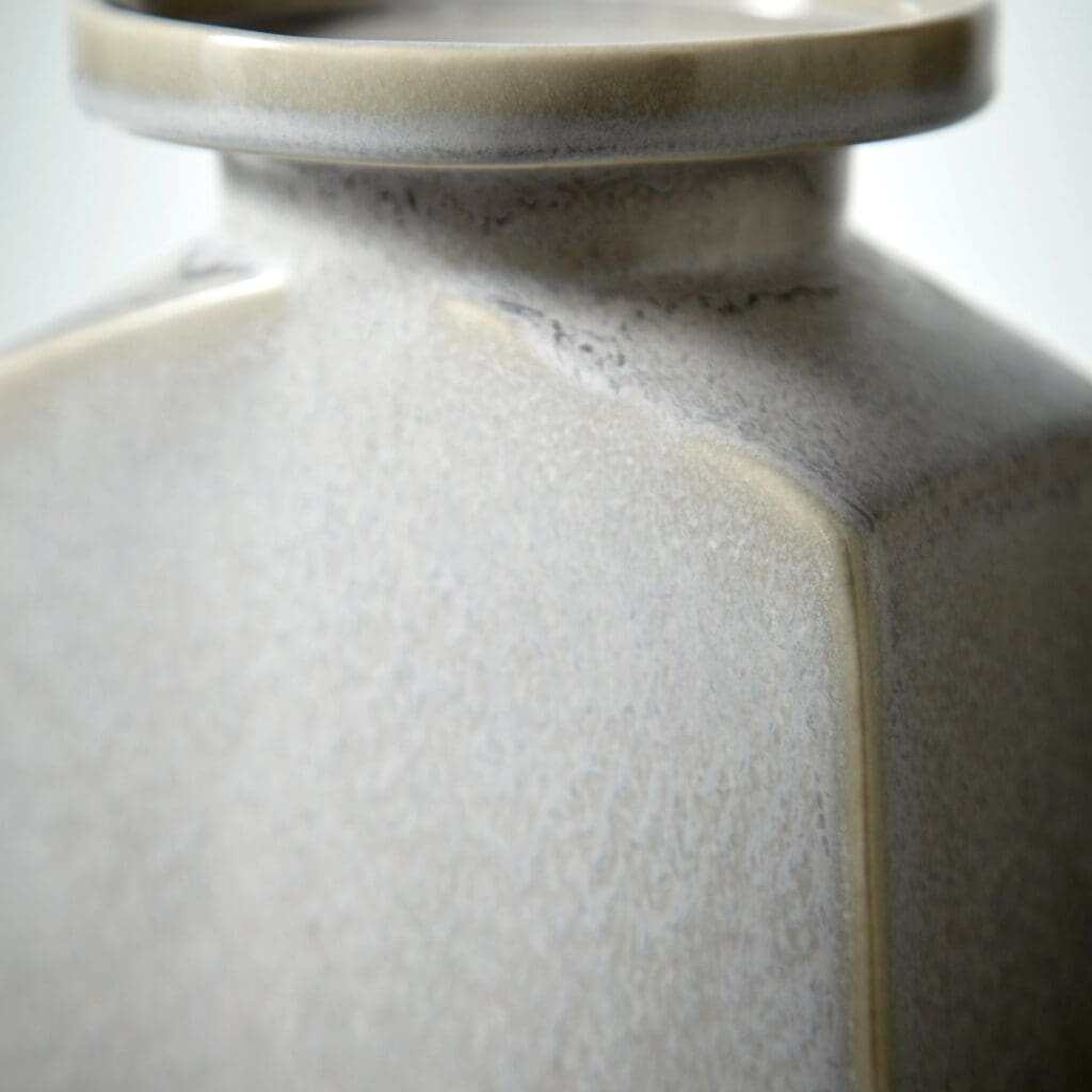 Cyan Design 10918 Santorini Vase - Small Oyster Silver Ceramic Vase for Home Decor, Wedding Centerpiece & Tabletop Display