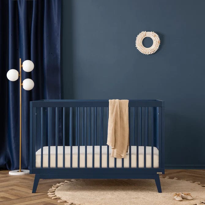 Soho 3-in-1 Convertible Baby Crib - White Nursery Furniture for Newborn to Toddler - Perfect for Small Spaces & Modern Nurseries
