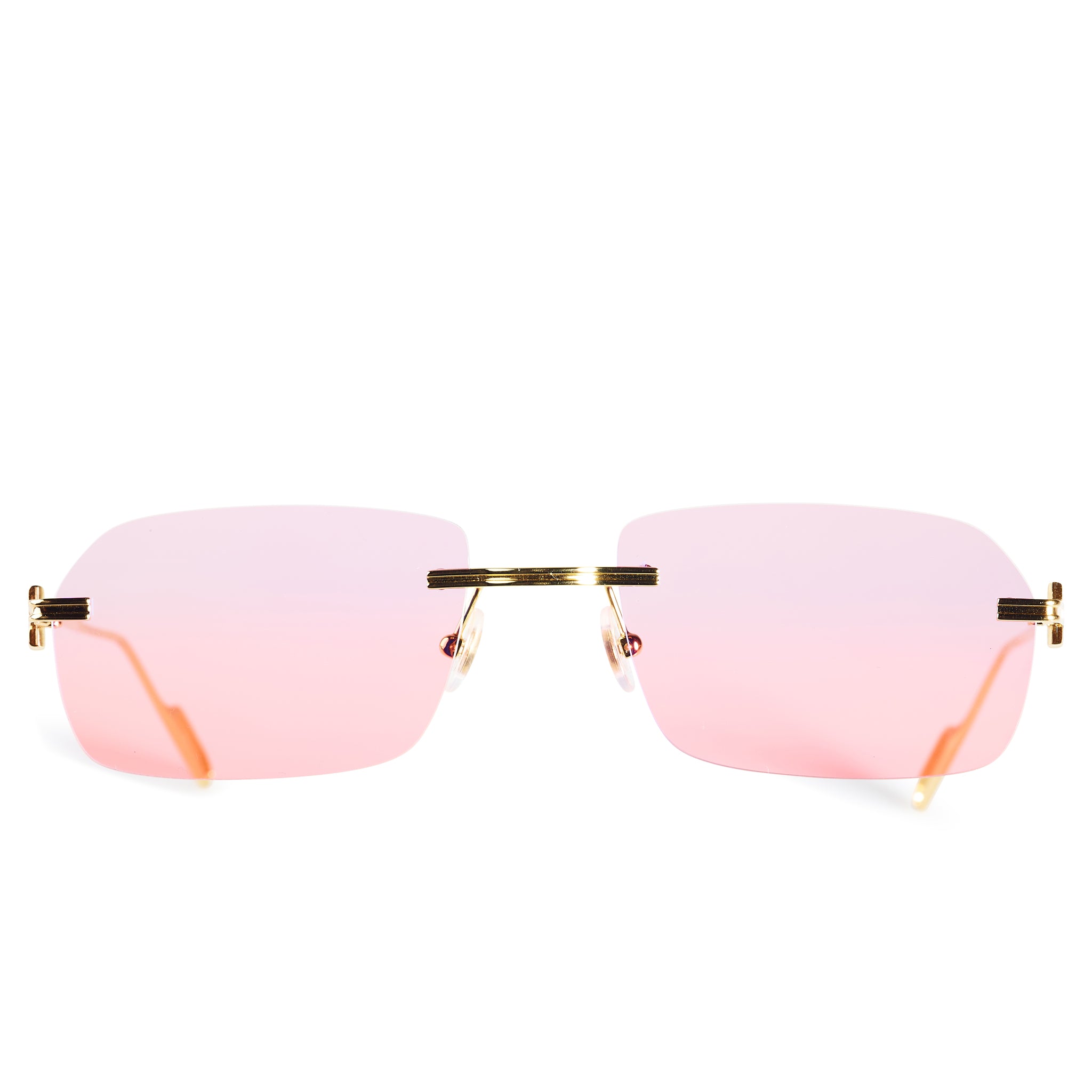Cartier CT0113O 001 Panthere De Cartier Rimless Sunglasses for Women - Luxury Designer Eyewear - UV Protection - Perfect for Fashion, Travel & Outdoor Activities