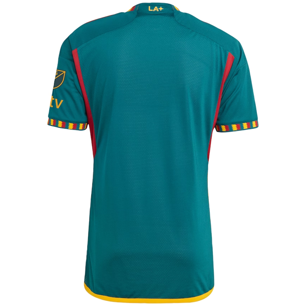 Adidas LA Galaxy Authentic Away Jersey 23/24 - Green & Yellow with MLS & Apple TV Patch - Perfect for Soccer Games, Fan Events & Collectors