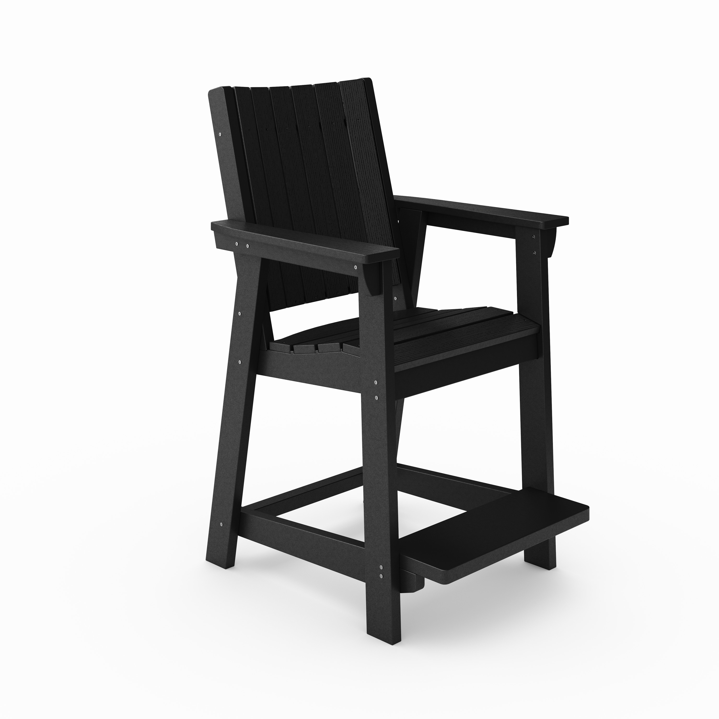 Modern Black Counter Height Chair – Durable HDPE Poly Lumber Bar Stool for Kitchen, Dining, Patio & Garden – Perfect for Indoor and Outdoor Entertaining
