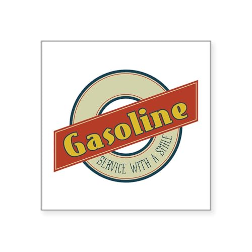White - Gasoline Service With a Smile Sticker