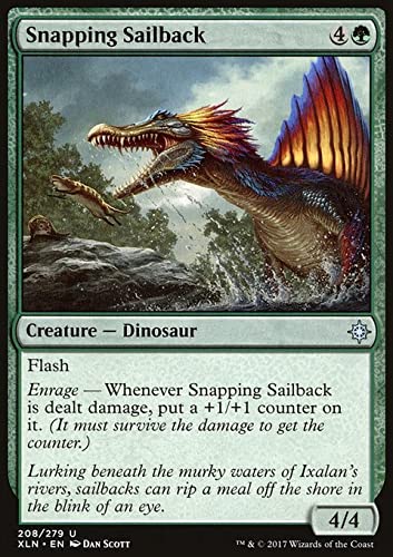 MTG Magic: The Gathering - Snapping Sailback (208) Ixalan XLN Card | Collectible Trading Card Game for Deck Building & Strategy Battles | Perfect for MTG Tournaments and Casual Play