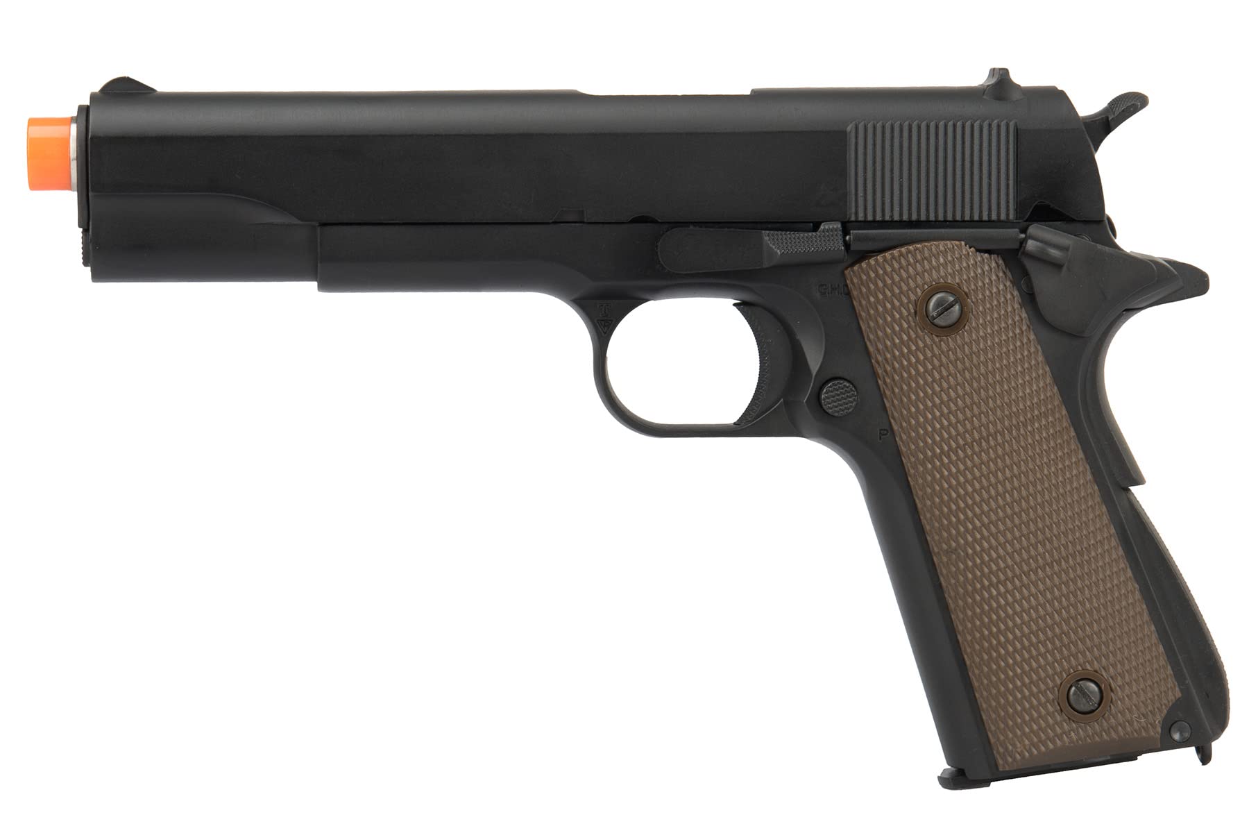 Army Armament Full Metal 1911 Gas Blowback Airsoft Pistol with Silver Barrel - R31 | Realistic Training & Competitive Airsoft Games