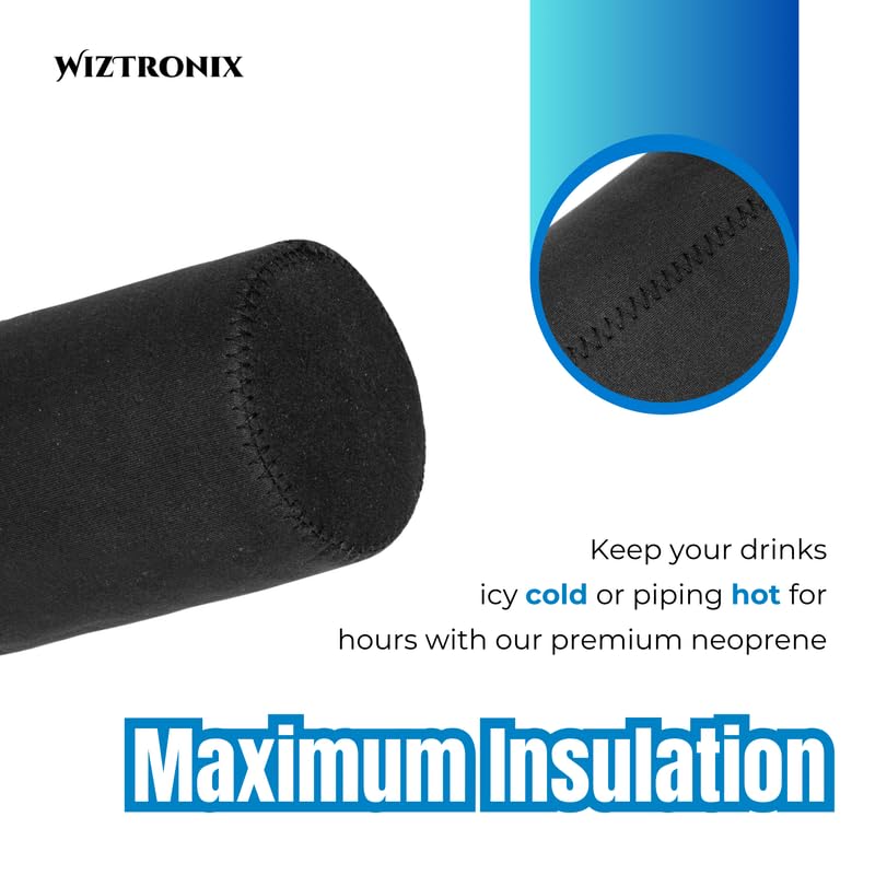 Portable Insulated Neoprene Blender Sleeve - Keeps Drinks Cold & Hot - Fits 20oz Blenders (Black) - Perfect for Smoothies, Protein Shakes & Travel